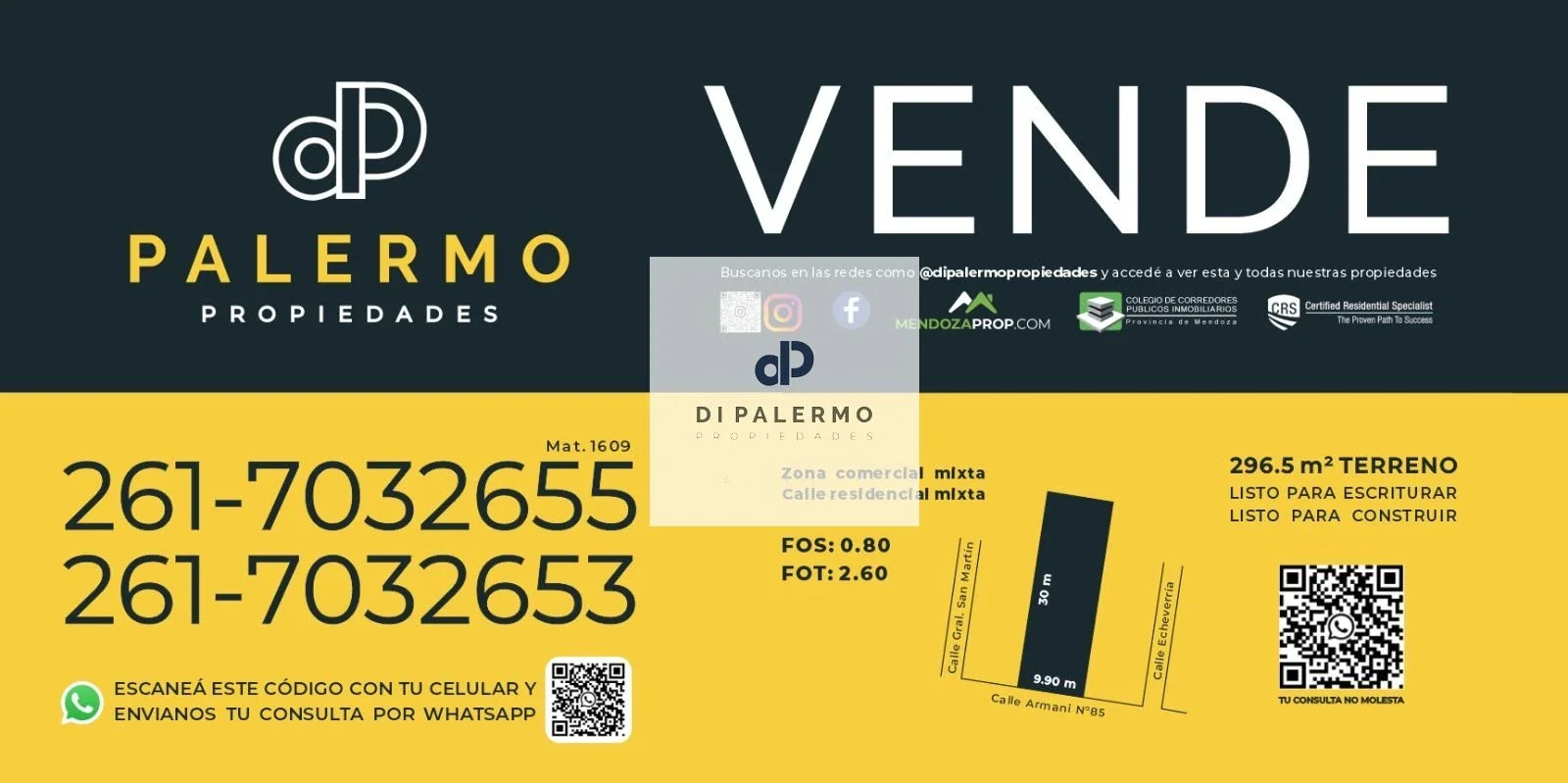 VENTA DE EXCELENTE TERRENO EN TUNUYÁN, A METROS DE AV. SAN MARTIN - Imagen 4